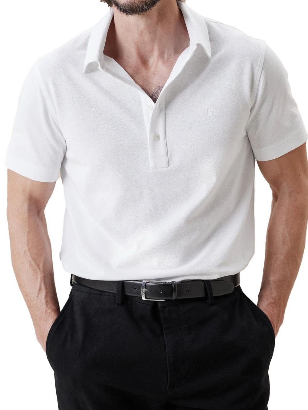 Banana Republic White Men’s Polo